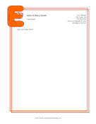 Kids Monogram E letterhead template