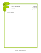 Kids Monogram F letterhead template