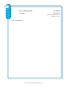 Kids Monogram I letterhead template