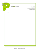 Kids Monogram P letterhead template