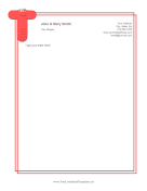 Kids Monogram T letterhead template