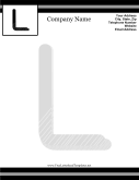 L Monogram Letterhead letterhead template