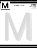 M Monogram Letterhead letterhead template