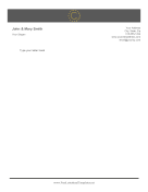 Minimalist Monogram C Color letterhead template