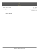 Minimalist Monogram D Color letterhead template