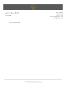 Minimalist Monogram W Color letterhead template