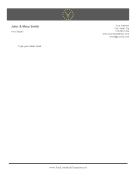 Minimalist Monogram Y Color letterhead template