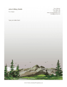 Mountains letterhead template