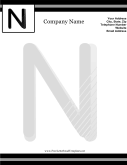 N Monogram Letterhead letterhead template