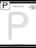 P Monogram Letterhead letterhead template