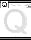 Q Monogram Letterhead letterhead template
