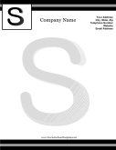 S Monogram Letterhead letterhead template