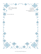 Snowflake Border letterhead template