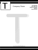T Monogram Letterhead letterhead template