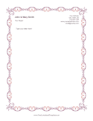 Wiry Red Border letterhead template