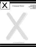 X Monogram Letterhead letterhead template