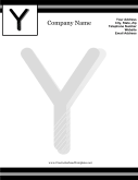 Y Monogram Letterhead letterhead template