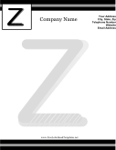 Z Monogram Letterhead letterhead template